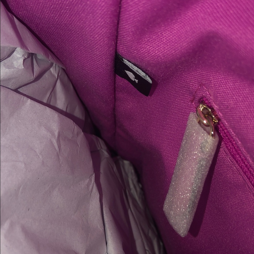 Kate Spade Jett Large Canvas Tote Magenta - Picture 13 of 13